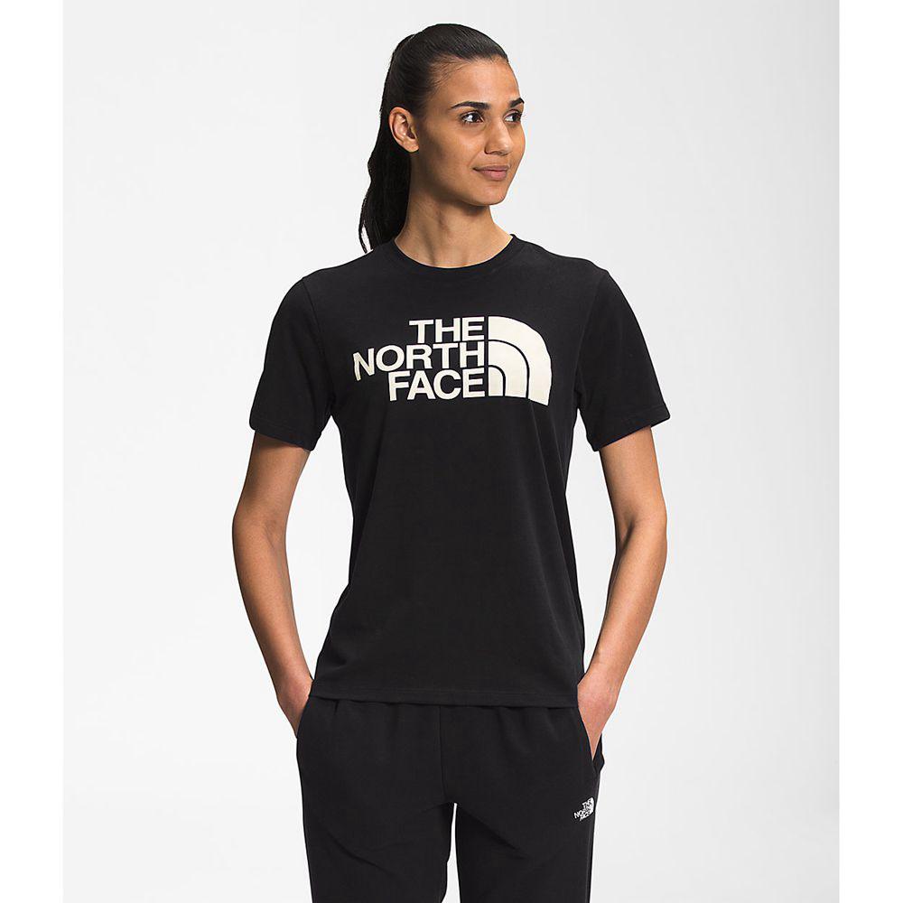 The North Face Κοντό Μανίκι Half Dome Cotton Γυναικεια T Shirt - Μαυρα (HAIX94782)